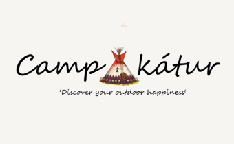 camp katur logo design